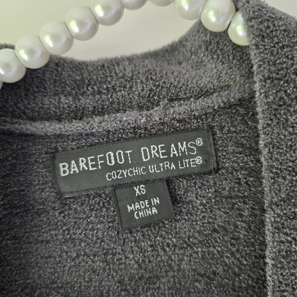 Barefoot Dreams Cozychic Ultra Light Gray Cardi Vest XS